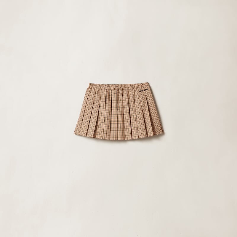 Короткая юбка в клетку Miu Miu, бежевый
Короткая юбка в клетку Miu Miu, бежевый