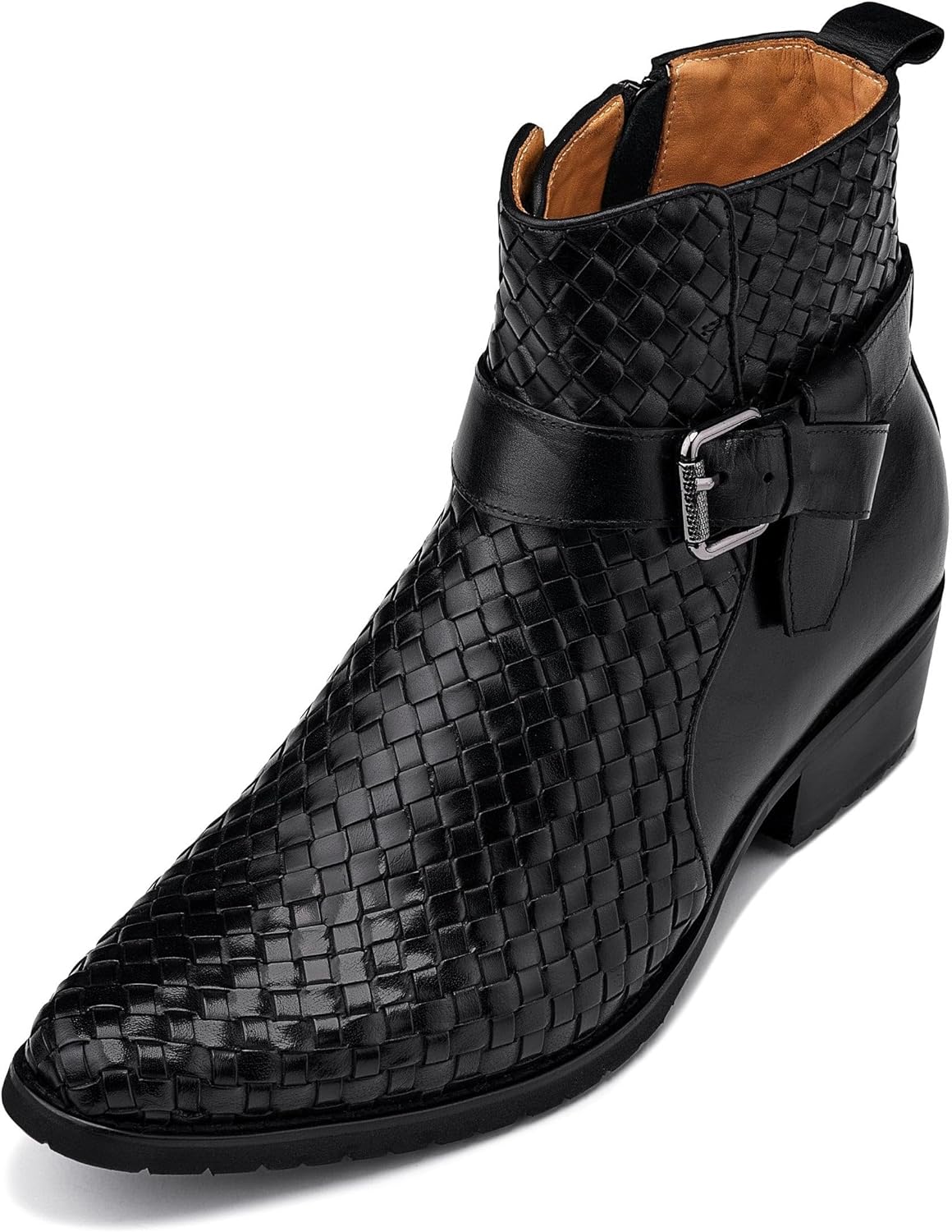 Мужские невидимые башмаковые ботинки CALTO с увеличением роста - светло-коричневые, из премиальной кожи, с плетением, на щиколотку с пряжкой и молнией - прибавка роста 8 см - K30524 - размер 12 D(M) US
Мужские невидимые башмаковые ботинки CALTO с увеличением роста - светло-коричневые, из премиальной кожи, с плетением, на щиколотку с пряжкой и молнией - прибавка роста 8 см - K30524 - размер 12 D(M) US