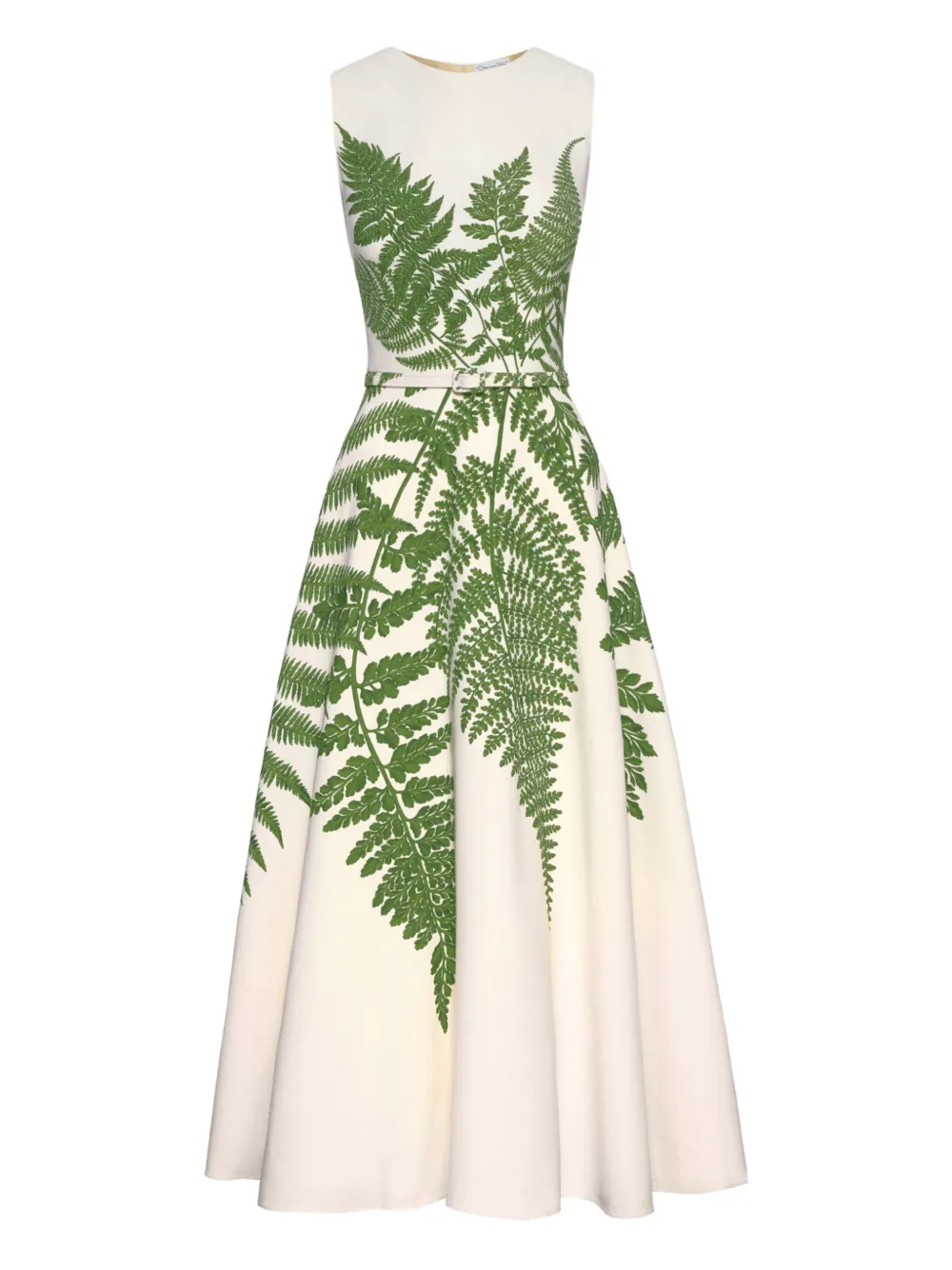 Платье миди с поясом и принтом папоротника Oscar de la Renta, белый
Платье миди с поясом и принтом папоротника Oscar de la Renta, белый