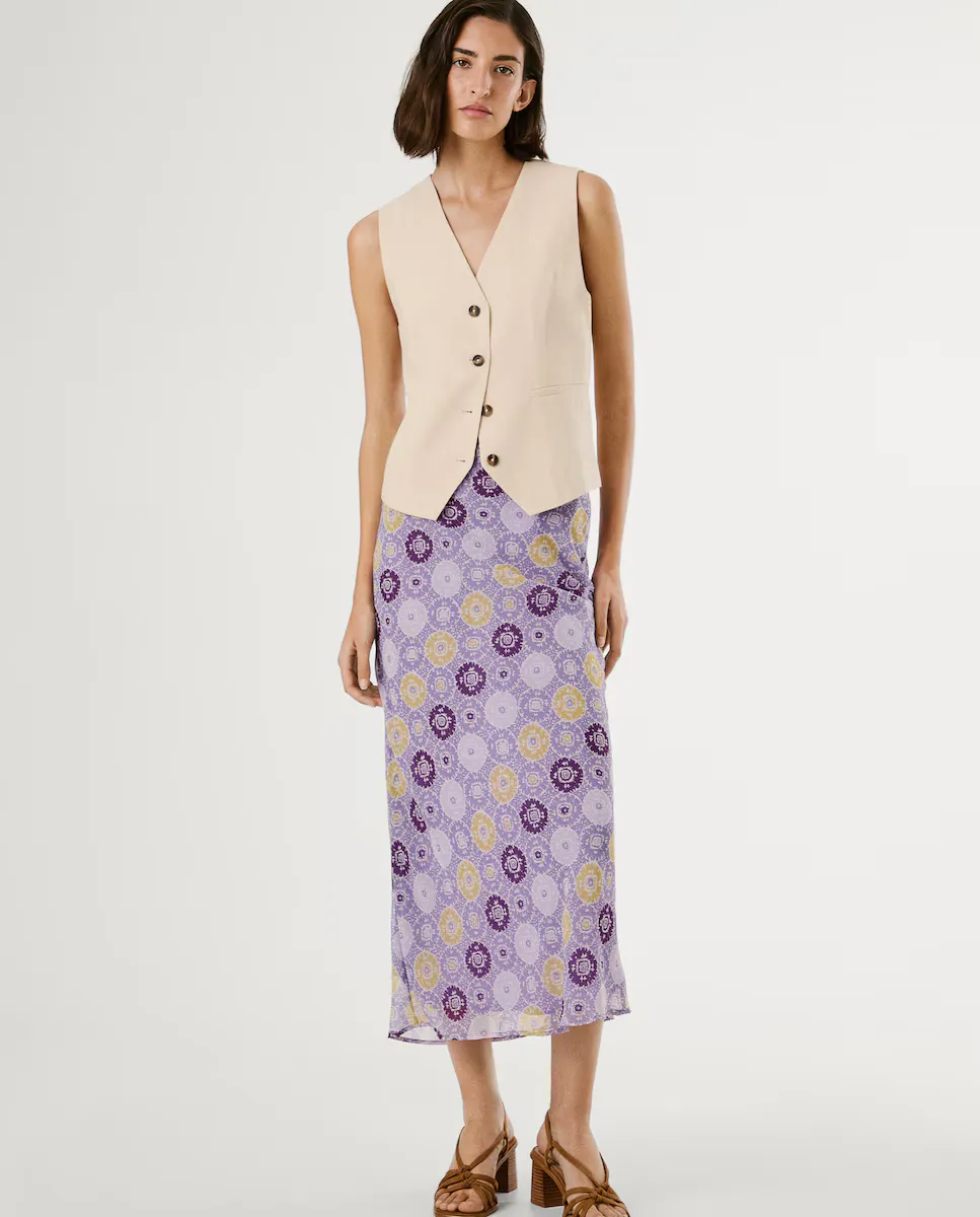 Свободная юбка с геометрическим принтом Pepe Jeans, фиолетовый
Свободная юбка с геометрическим принтом Pepe Jeans, фиолетовый