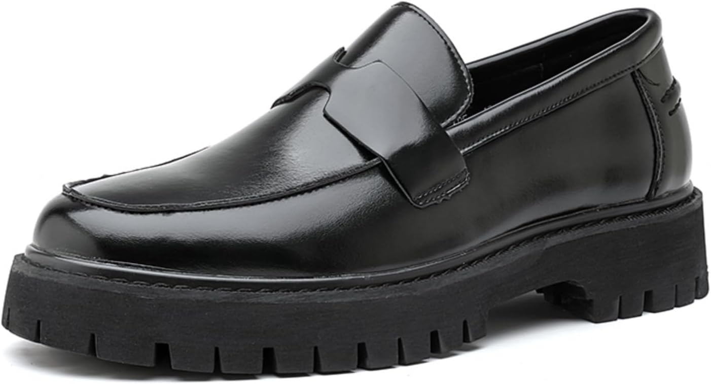 Мужские кожаные лоферы с толстой подошвой и платформой Yrzhgdl, черный
Мужские кожаные лоферы с толстой подошвой и платформой Yrzhgdl, черный