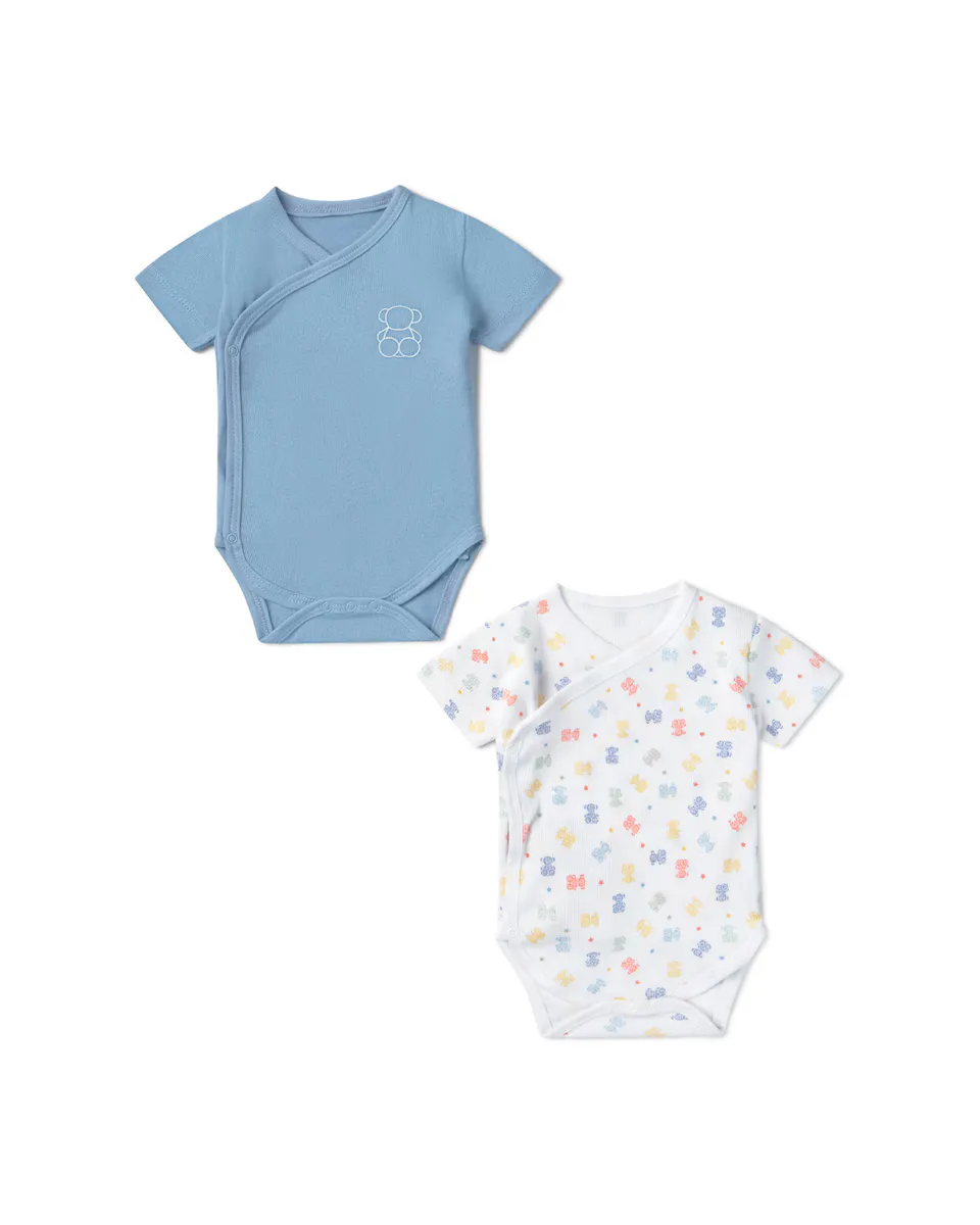 Набор из 2 детских боди в сочетании с разноцветными и однотонными мишками Tous, голубой
Набор из 2 детских боди в сочетании с разноцветными и однотонными мишками Tous, голубой