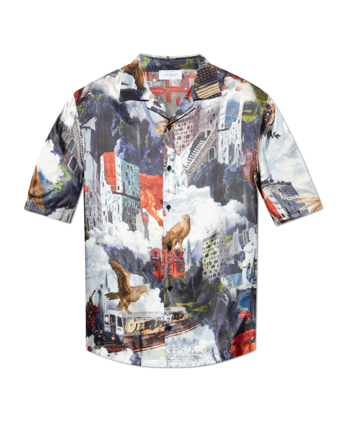 Рубашка с принтом Off White, мультиколор
Рубашка с принтом Off White, мультиколор