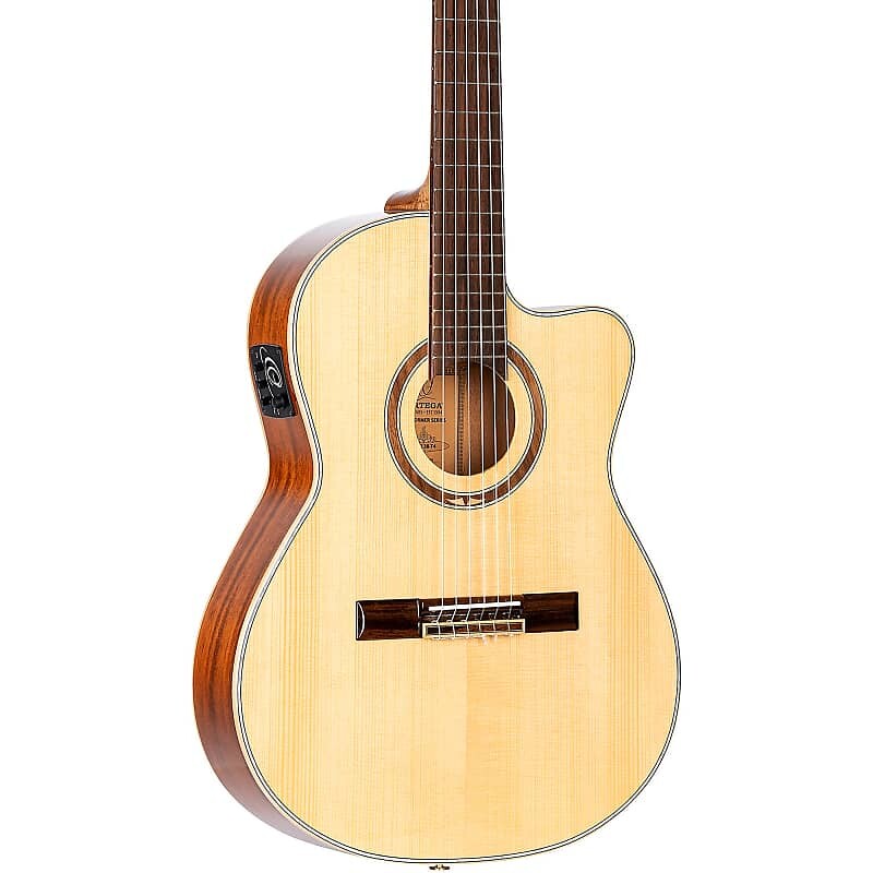 Акустическая гитара Ortega RCE138-T4 Thinline Acoustic-Electric Nylon Guitar High Gloss Natural 
Акустическая гитара Ortega RCE138-T4 Thinline Acoustic-Electric Nylon Guitar High Gloss Natural