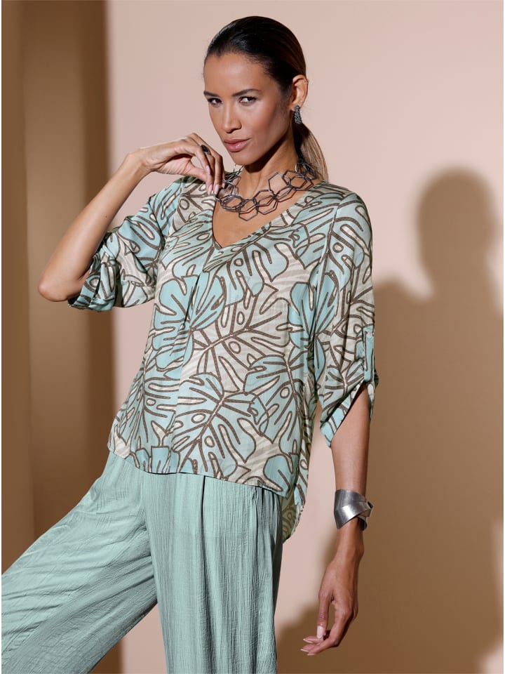 Creation L Блузка с принтом в цветах лайм-мята и шампанское
Creation L Блузка с принтом в цветах лайм-мята и шампанское