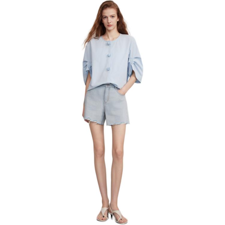 ELLE Футболка женская синяя с круглым вырезом
ELLE Футболка женская синяя с круглым вырезом