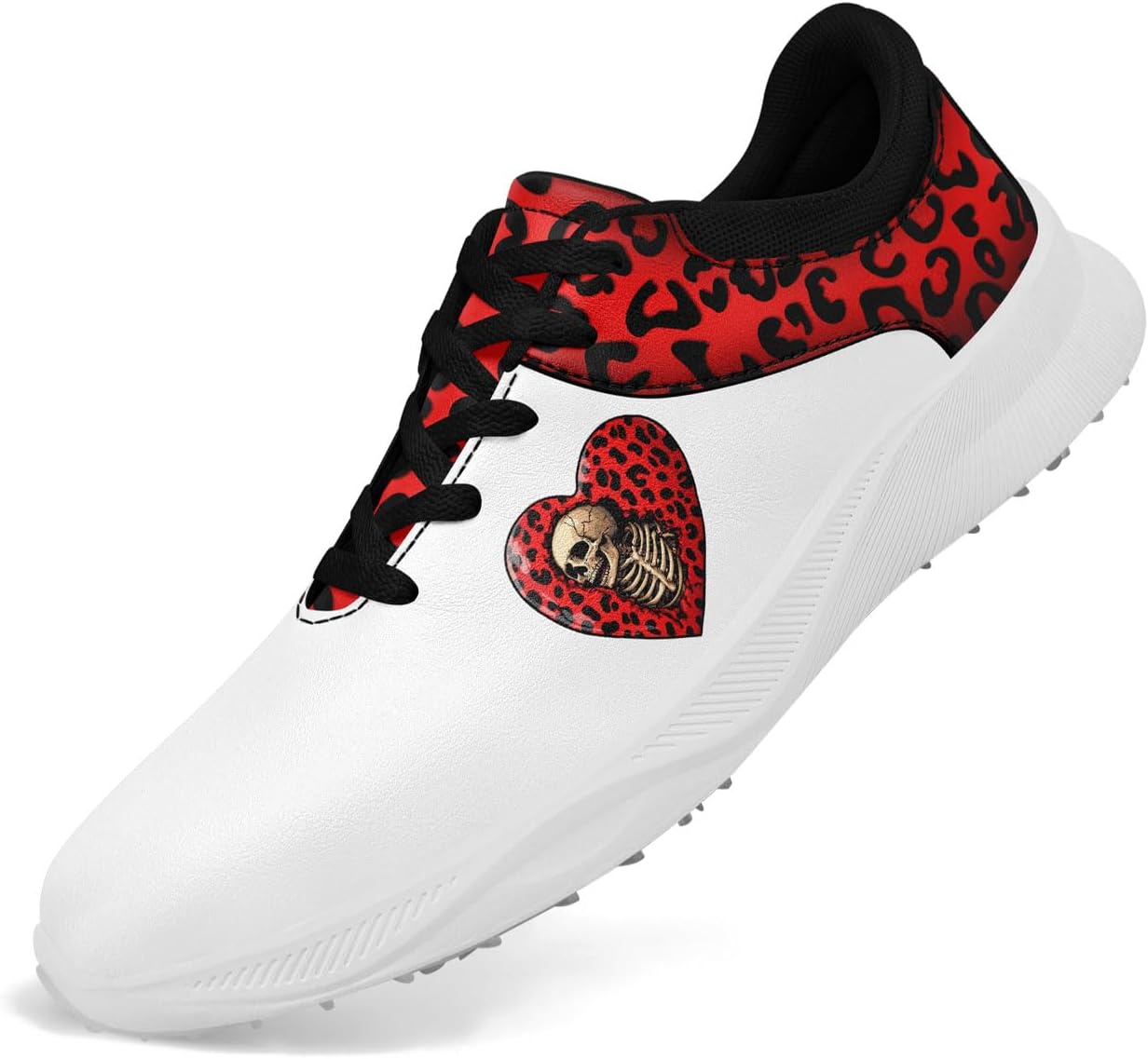 Безшиповые гольф-кроссовки для мужчин и женщин - легкие кроссовки для гольфа из микрофибры и кожи с рисунком черепа и розы, противоскользящие, комфортные спортивные обувь Awsole, белый/красный
Безшиповые гольф-кроссовки для мужчин и женщин - легкие кроссовки для гольфа из микрофибры и кожи с рисунком черепа и розы, противоскользящие, комфортные спортивные обувь Awsole, белый/красный