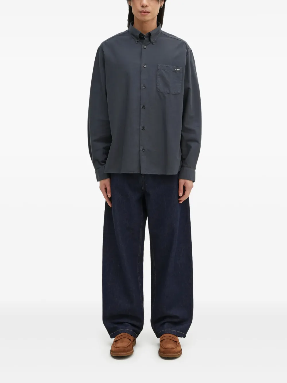 Рубашка Матео с вышитым карманом A.P.C., серый
Рубашка Матео с вышитым карманом A.P.C., серый