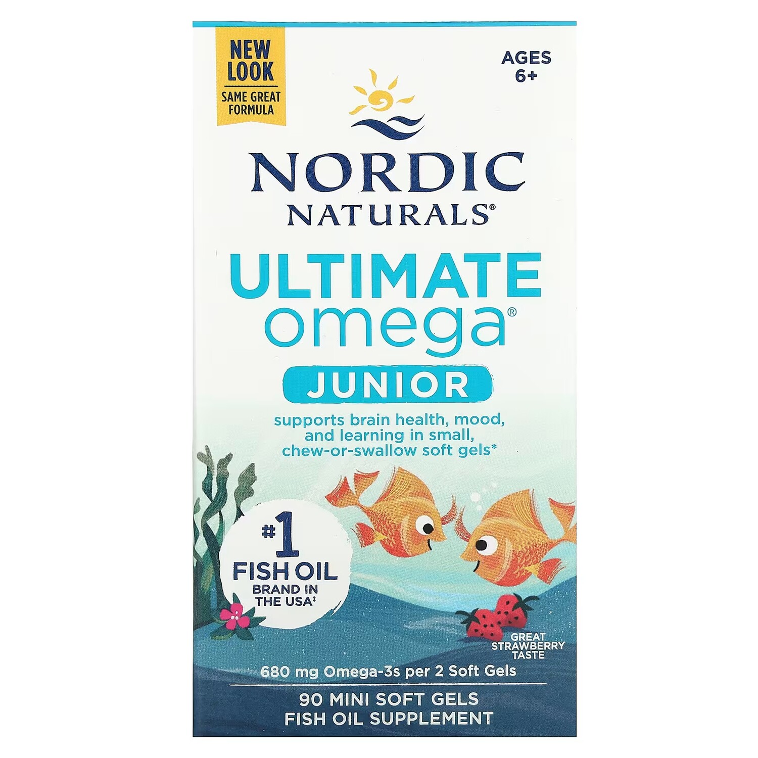 Nordic Naturals Ultimate Omega Junior для детей от 6 лет с клубникой, 680 мг, 90 мягких мини-желатиновых капсул (340 мг на мягкую гель)
Nordic Naturals Ultimate Omega Junior для детей от 6 лет с клубникой, 680 мг, 90 мягких мини-желатиновых капсул (340 мг на мягкую гель)