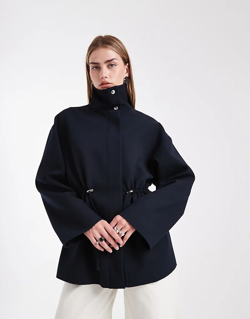 Блейзер ASOS DESIGN с воротником-стойкой и завязкой на талии, темно-синий
Блейзер ASOS DESIGN с воротником-стойкой и завязкой на талии, темно-синий