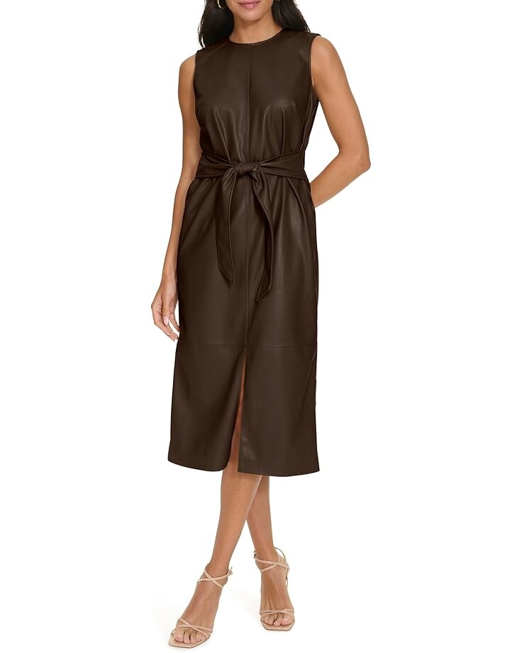 Платье Calvin Klein PU Leather W Self Tie Belt, цвет Coffee Bean
Платье Calvin Klein PU Leather W Self Tie Belt, цвет Coffee Bean