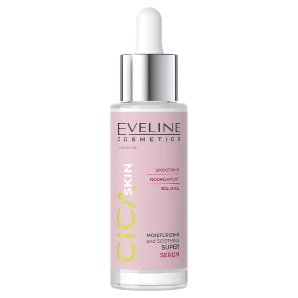 Увлажняюще-успокаивающая сыворотка для лица, 30 мл Eveline Cosmetics Cica skin
Увлажняюще-успокаивающая сыворотка для лица, 30 мл Eveline Cosmetics Cica skin