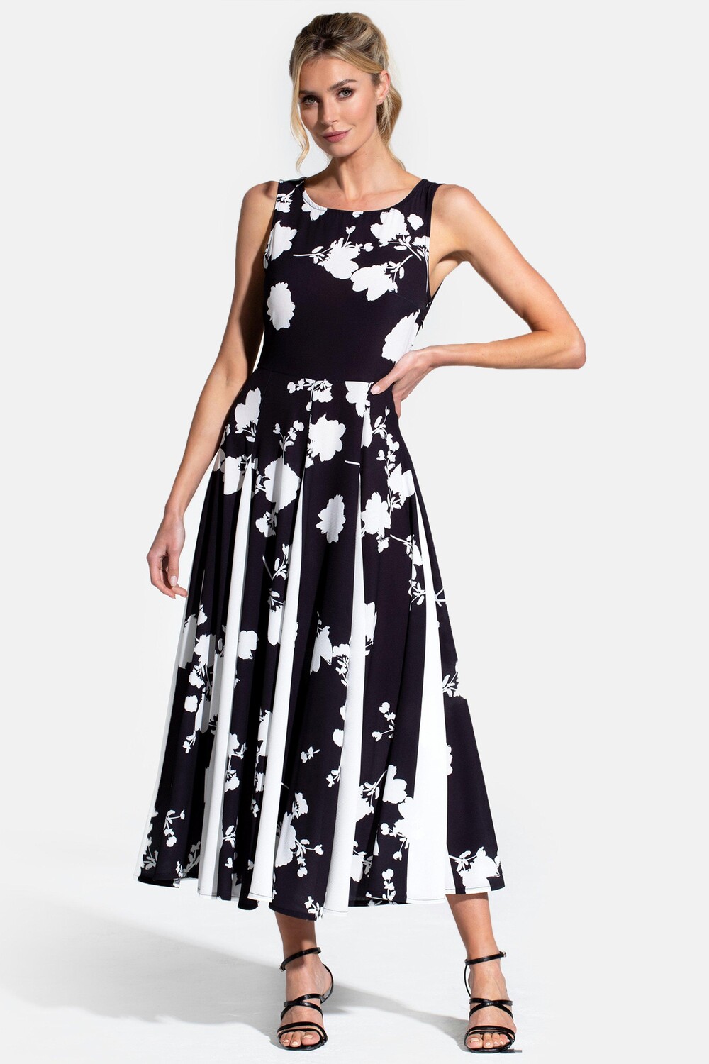 Платье-миди со складками и контрастной юбкой Hot Squash, черный 
Платье-миди со складками и контрастной юбкой Hot Squash, черный