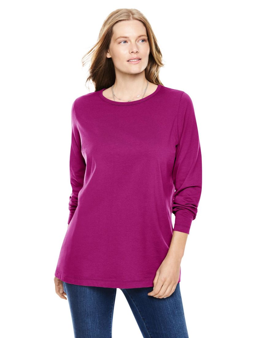 Футболка с длинными рукавами и круглым вырезом идеального размера для полных женщин Woman Within, Raspberry, Красный, Футболка с длинными рукавами и круглым вырезом идеального размера для полных женщин Woman Within, Raspberry
Футболка с длинными рукавами и круглым вырезом идеального размера для полных женщин Woman Within, Raspberry, Красный, Футболка с длинными рукавами и круглым вырезом идеального размера для полных женщин Woman Within, Raspberry