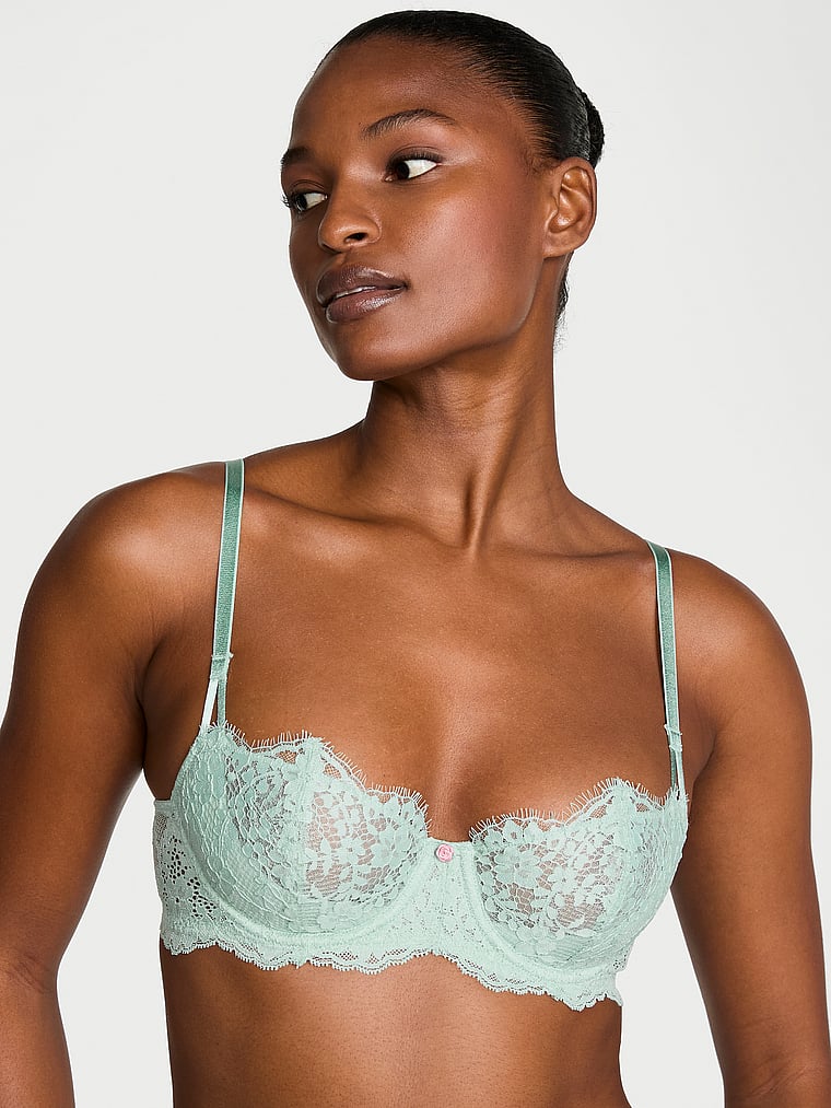 Кружевной бюстгальтер-балконет Wicked без подкладки Dream Angels, lace mint green
Кружевной бюстгальтер-балконет Wicked без подкладки Dream Angels, lace mint green
