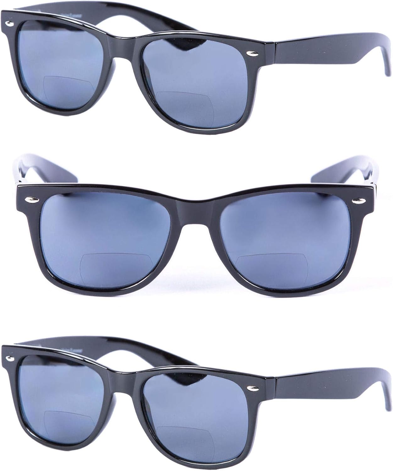 Бифокальные солнцезащитные очки для чтения Mass Vision для мужчин и женщин - очки для чтения на открытом воздухе с пружинными шарнирами и защитой от УФ-излучения UV400 (комплект из 3 штук), Black
Бифокальные солнцезащитные очки для чтения Mass Vision для мужчин и женщин - очки для чтения на открытом воздухе с пружинными шарнирами и защитой от УФ-излучения UV400 (комплект из 3 штук), Black