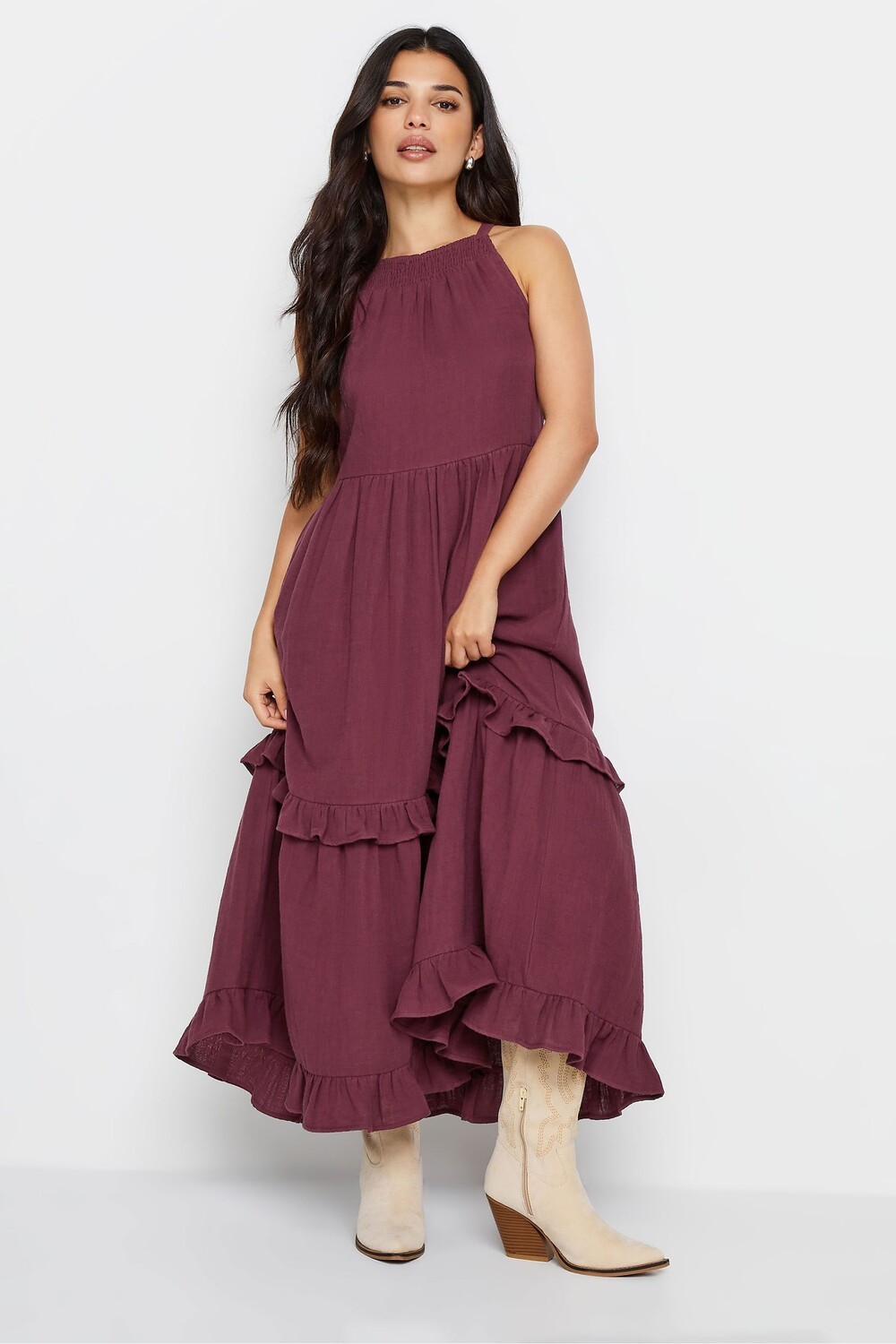 Длинное платье макси с каскадным вырезом и воротником-стойкой Pixiegirl Petite, красный
Длинное платье макси с каскадным вырезом и воротником-стойкой Pixiegirl Petite, красный