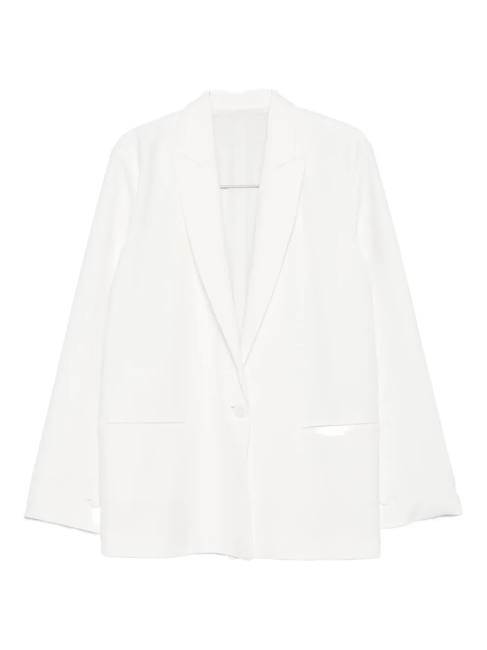 Пиджак с одной пуговицей и заостренными лацканами Alberta Ferretti, белый
Пиджак с одной пуговицей и заостренными лацканами Alberta Ferretti, белый