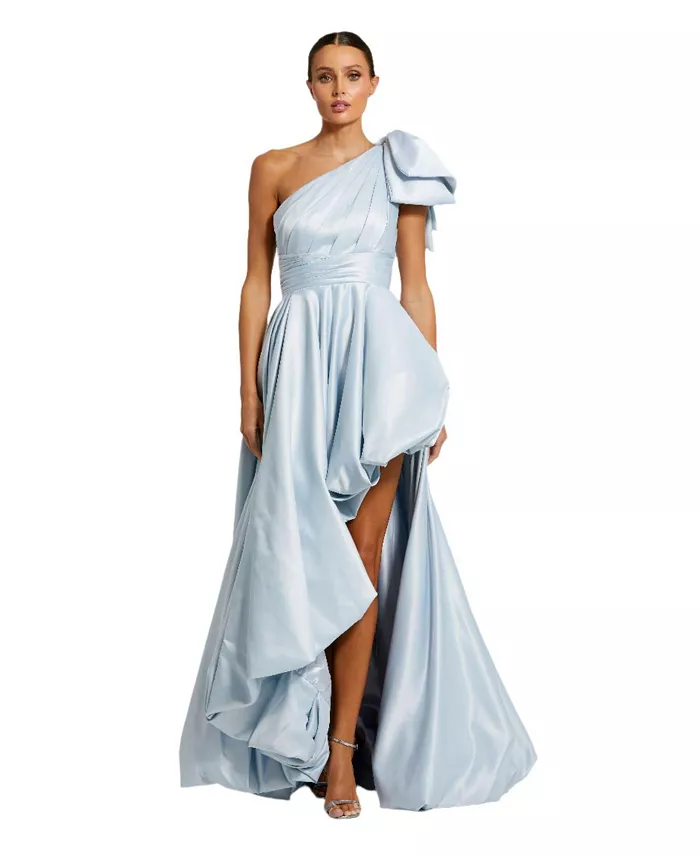 Женское атласное платье на одно плечо с бантом Mac Duggal, синий
Женское атласное платье на одно плечо с бантом Mac Duggal, синий