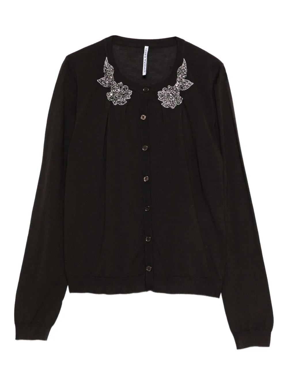 Кардиган с декорированным воротником Liviana Conti, коричневый
Кардиган с декорированным воротником Liviana Conti, коричневый