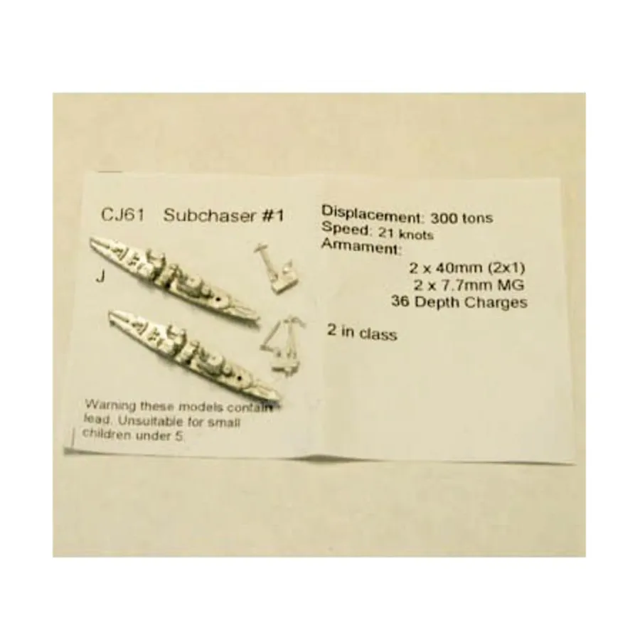 Преследователь №1, Figurehead Ships - WWII Coastal Forces - Japanese (1:1250) (Noble Miniatures) 
Преследователь №1, Figurehead Ships - WWII Coastal Forces - Japanese (1:1250) (Noble Miniatures)