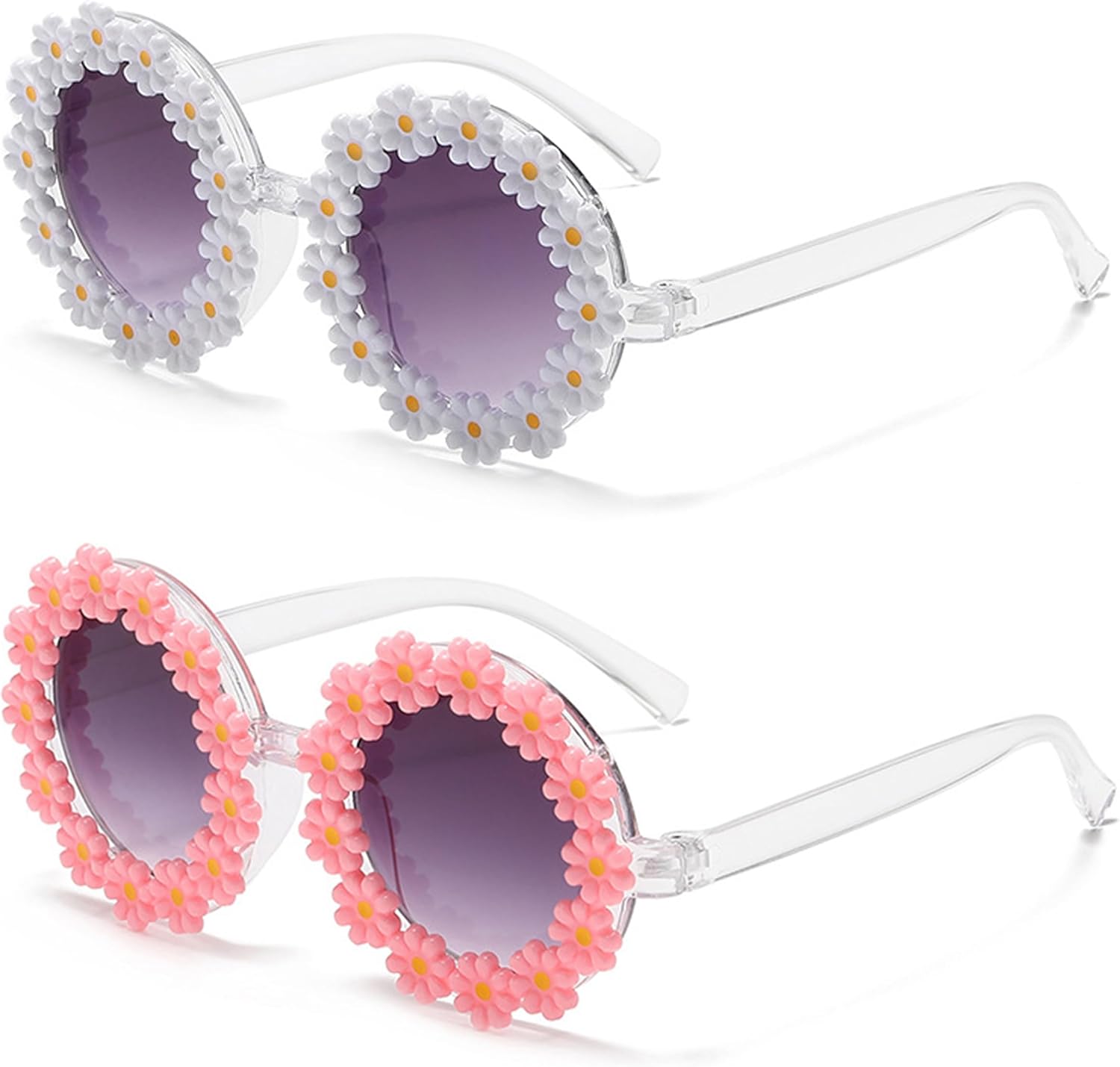 Круглые солнцезащитные очки в форме цветка для женщин, ретро-стиль, милые очки с ромашками, защита от УФ-излучения UV 400, очки в форме цветка для отдыха на природе и на пляже SJBNCai, White+pink
Круглые солнцезащитные очки в форме цветка для женщин, ретро-стиль, милые очки с ромашками, защита от УФ-излучения UV 400, очки в форме цветка для отдыха на природе и на пляже SJBNCai, White+pink