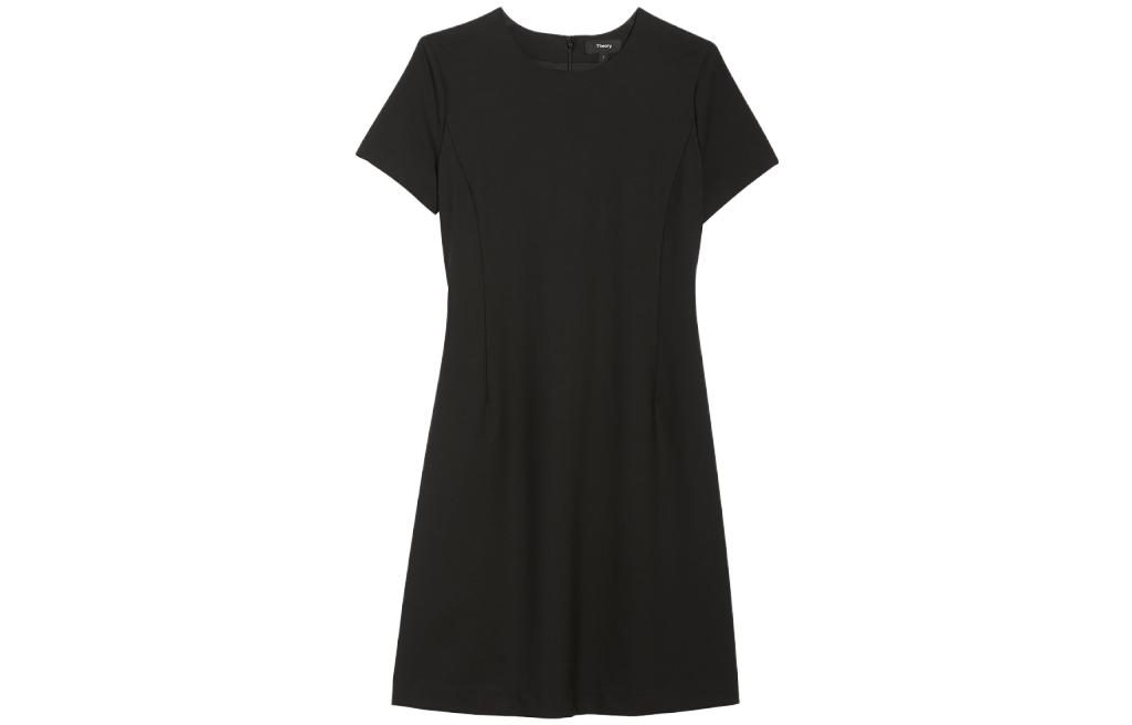 Женское черное платье с коротким рукавом THEORY, черный
Женское черное платье с коротким рукавом THEORY, черный