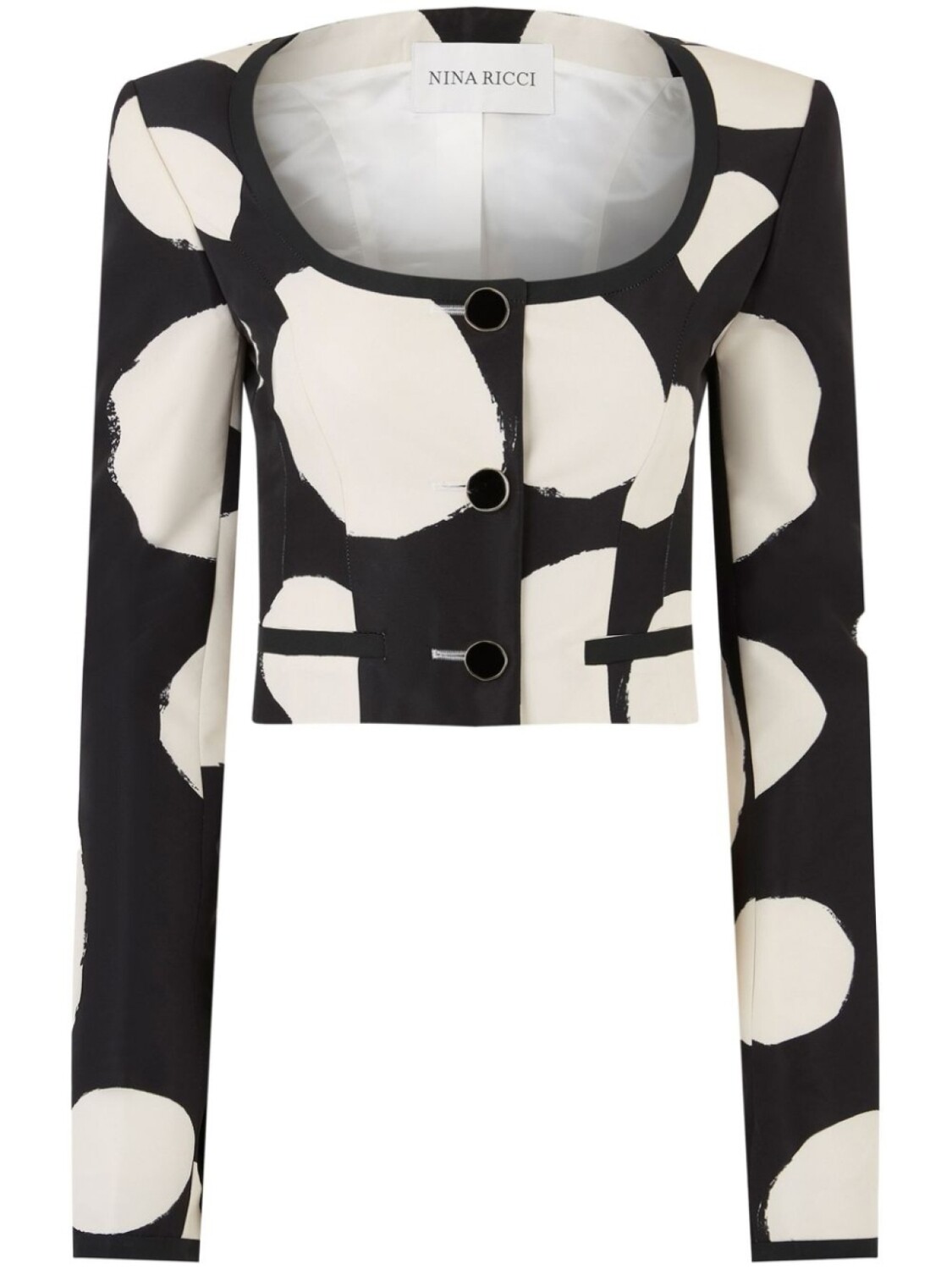 Nina Ricci укороченный жакет с узором, черный
Nina Ricci укороченный жакет с узором, черный