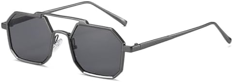 Ретро солнцезащитные очки с двойной перемычкой, многоугольными и квадратными металлическими оправами для женщин, модные модели, солнцезащитные очки UV400 для мужчин MTZJH, Gun Grey
Ретро солнцезащитные очки с двойной перемычкой, многоугольными и квадратными металлическими оправами для женщин, модные модели, солнцезащитные очки UV400 для мужчин MTZJH, Gun Grey