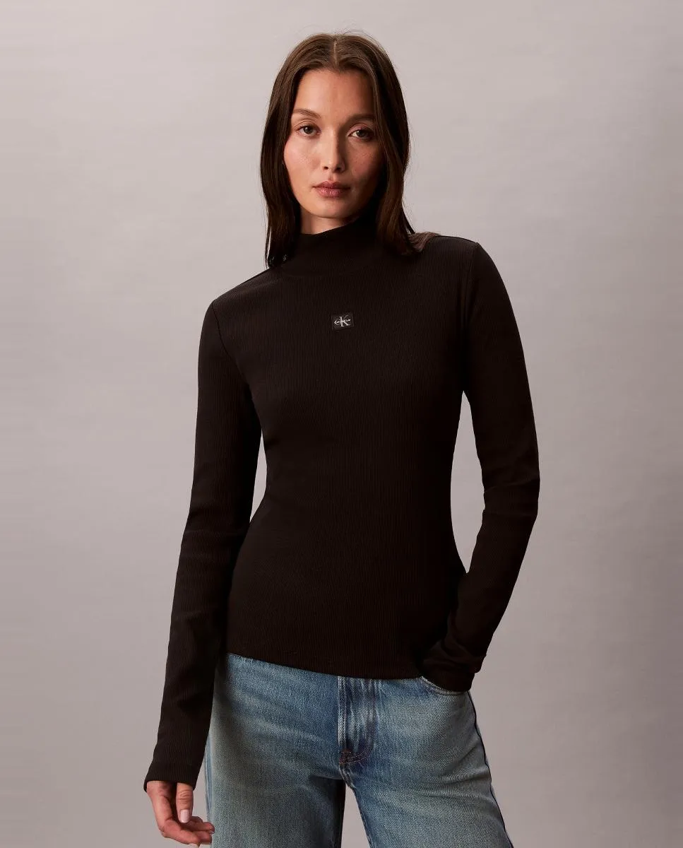 Женская футболка с длинным рукавом и высоким воротником Calvin Klein Jeans, черный
Женская футболка с длинным рукавом и высоким воротником Calvin Klein Jeans, черный