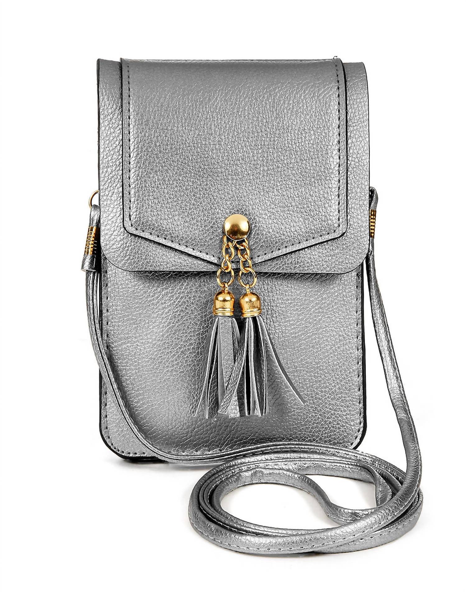 Женская сумка через плечо для мобильного телефона в цвете металлик белый Kaleidoscope Accessories
Женская сумка через плечо для мобильного телефона в цвете металлик белый Kaleidoscope Accessories