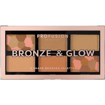Палитра бронзаторов Profusion Cosmetics Bronze & Glow с 6 оттенками
Палитра бронзаторов Profusion Cosmetics Bronze & Glow с 6 оттенками