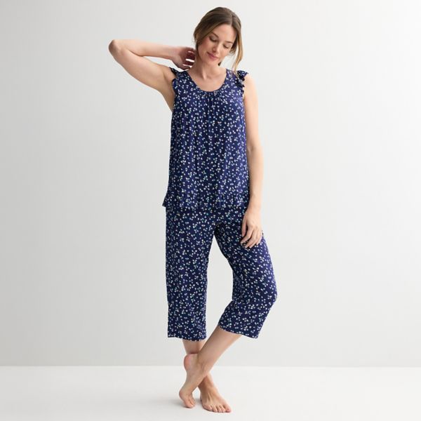 Женский комплект пижамы без рукавов с топом и капри Croft & Barrow, цвет blown away felix navy
Женский комплект пижамы без рукавов с топом и капри Croft & Barrow, цвет blown away felix navy