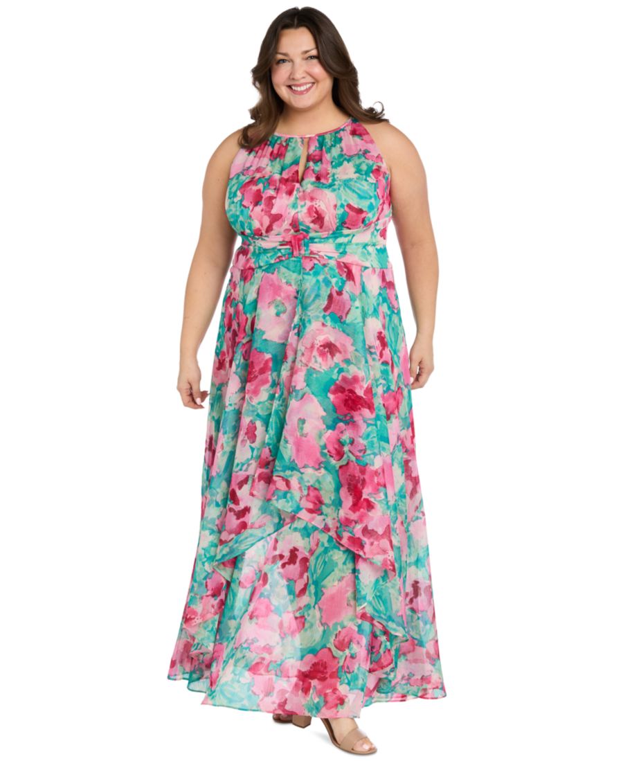 Платье-макси с накладной юбкой и принтом больших размеров R & M Richards, Jade/Pink
Платье-макси с накладной юбкой и принтом больших размеров R & M Richards, Jade/Pink