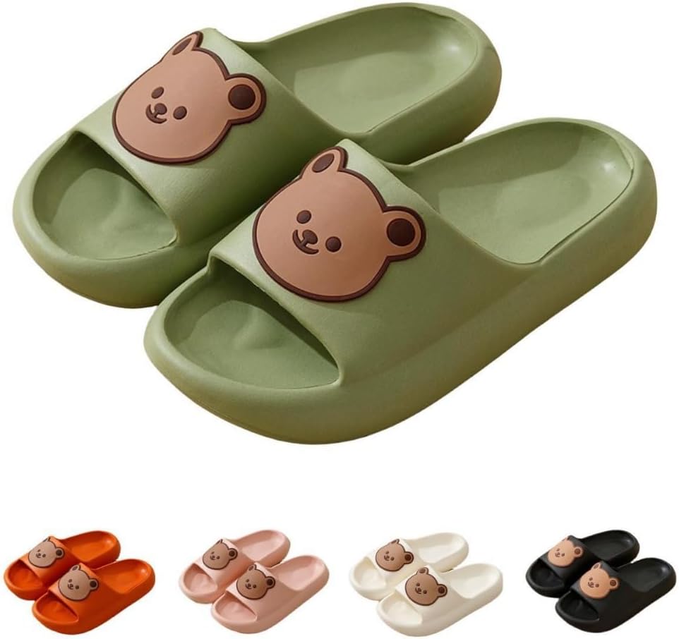 Милые тапочки с медведем для женщин, летние, мягкие, на платформе, нескользящие, для дома и улицы, кавайные подарки для женщин и мужчин Albiva, зеленый
Милые тапочки с медведем для женщин, летние, мягкие, на платформе, нескользящие, для дома и улицы, кавайные подарки для женщин и мужчин Albiva, зеленый