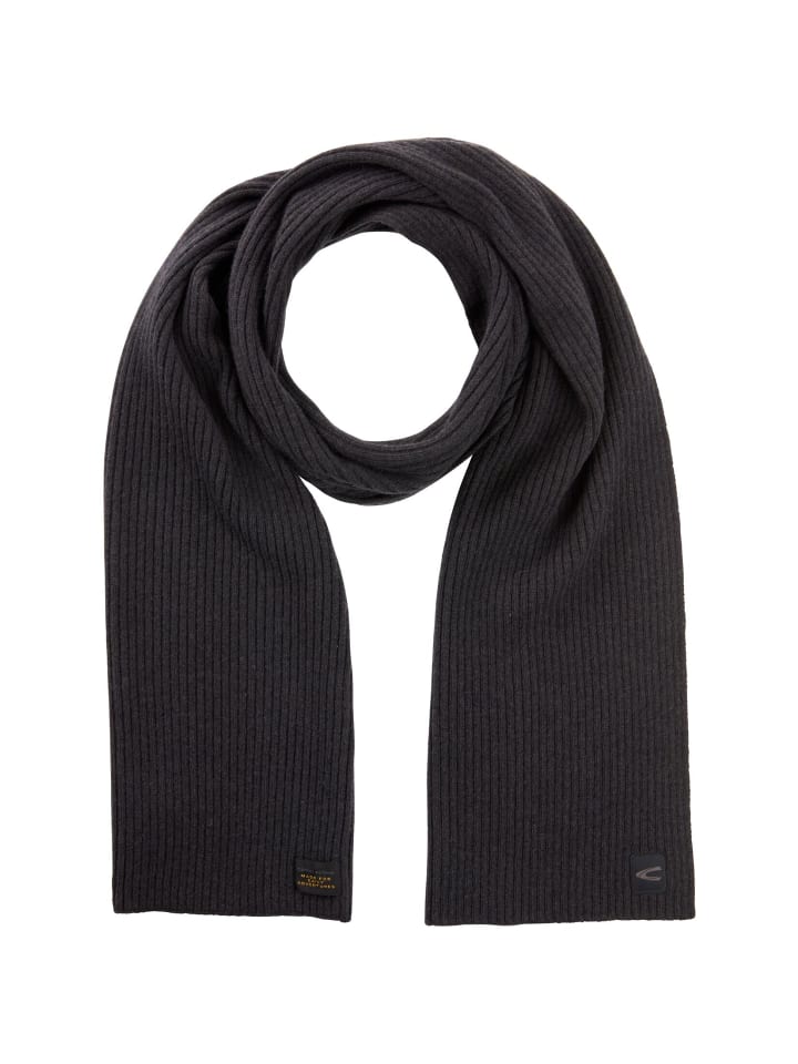 Вязаный шарф из чистой овечьей шерсти черного цвета. Camel Active
Вязаный шарф из чистой овечьей шерсти черного цвета. Camel Active