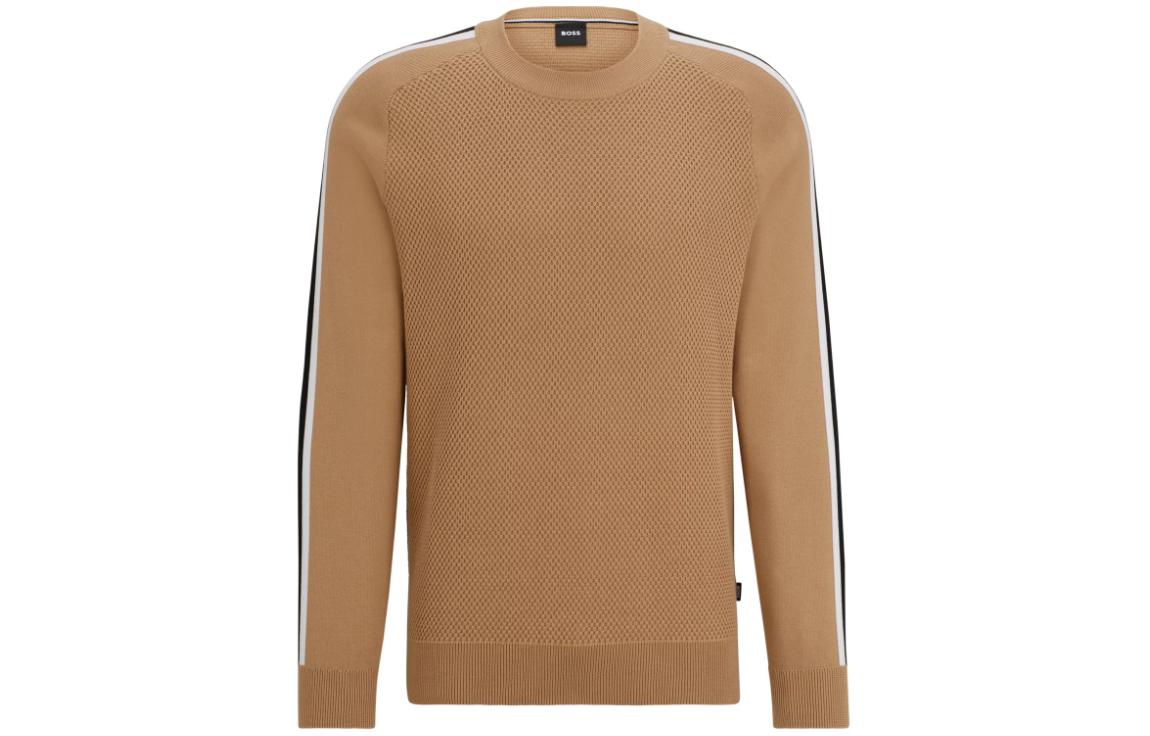 Хлопковый свитер с цветными блоками и сетчатыми деталями HUGO BOSS мужской коричневый
Хлопковый свитер с цветными блоками и сетчатыми деталями HUGO BOSS мужской коричневый