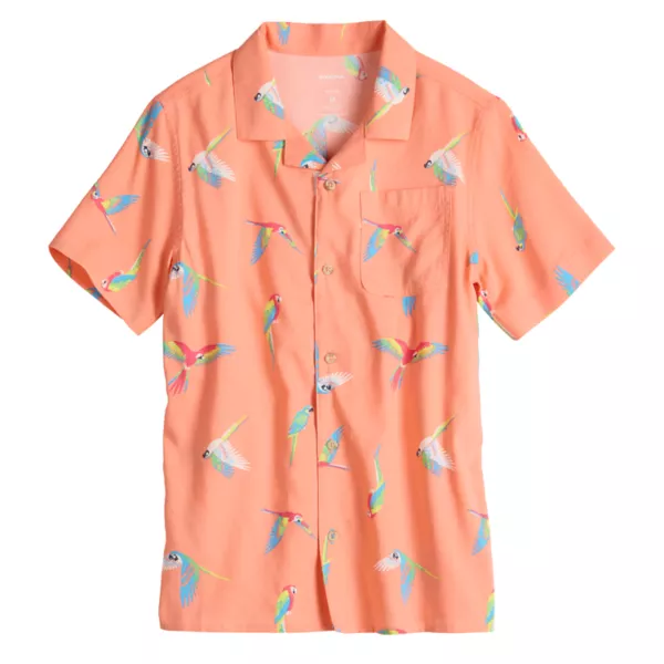 Мальчиковая адаптивная рубашка с коротким рукавом для легкого надевания 8-20 Sonoma Goods For Life, цвет parrot print peach
Мальчиковая адаптивная рубашка с коротким рукавом для легкого надевания 8-20 Sonoma Goods For Life, цвет parrot print peach