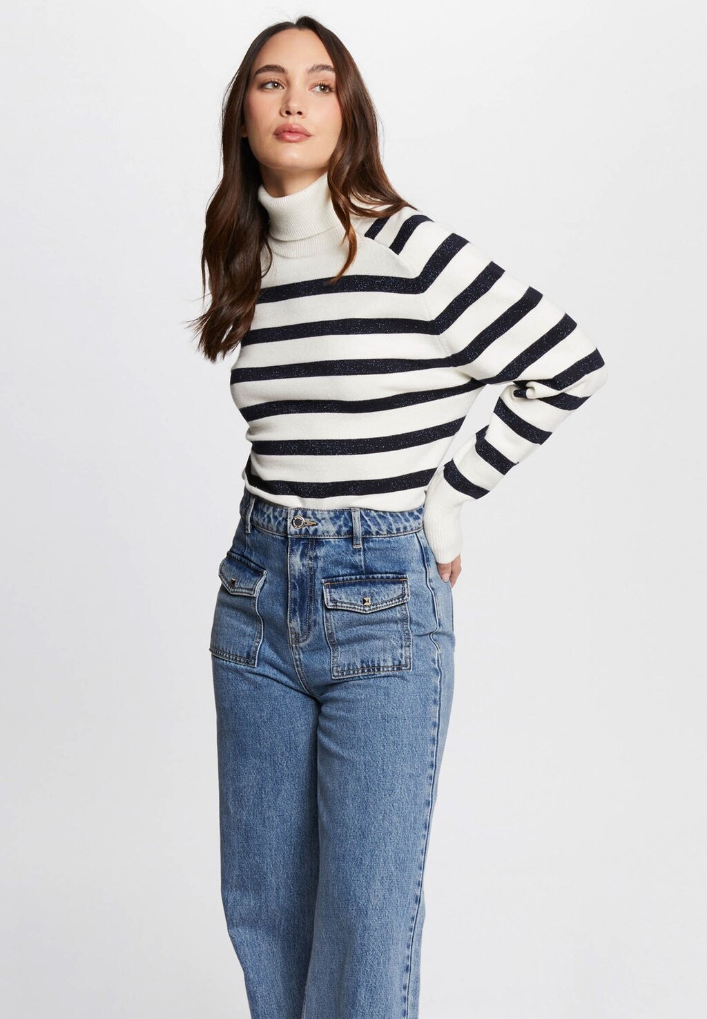 Джемпер STRIPPED TURTLENECK Morgan, цвет White Denim
Джемпер STRIPPED TURTLENECK Morgan, цвет White Denim
