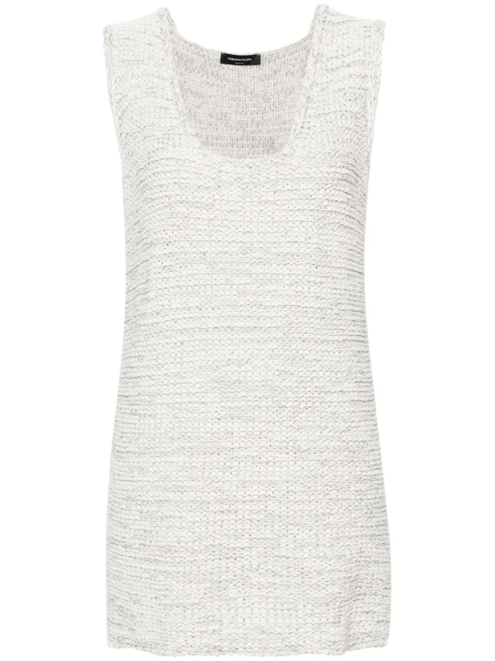 Джемпер без рукавов с U-образным вырезом Fabiana Filippi, белый
Джемпер без рукавов с U-образным вырезом Fabiana Filippi, белый