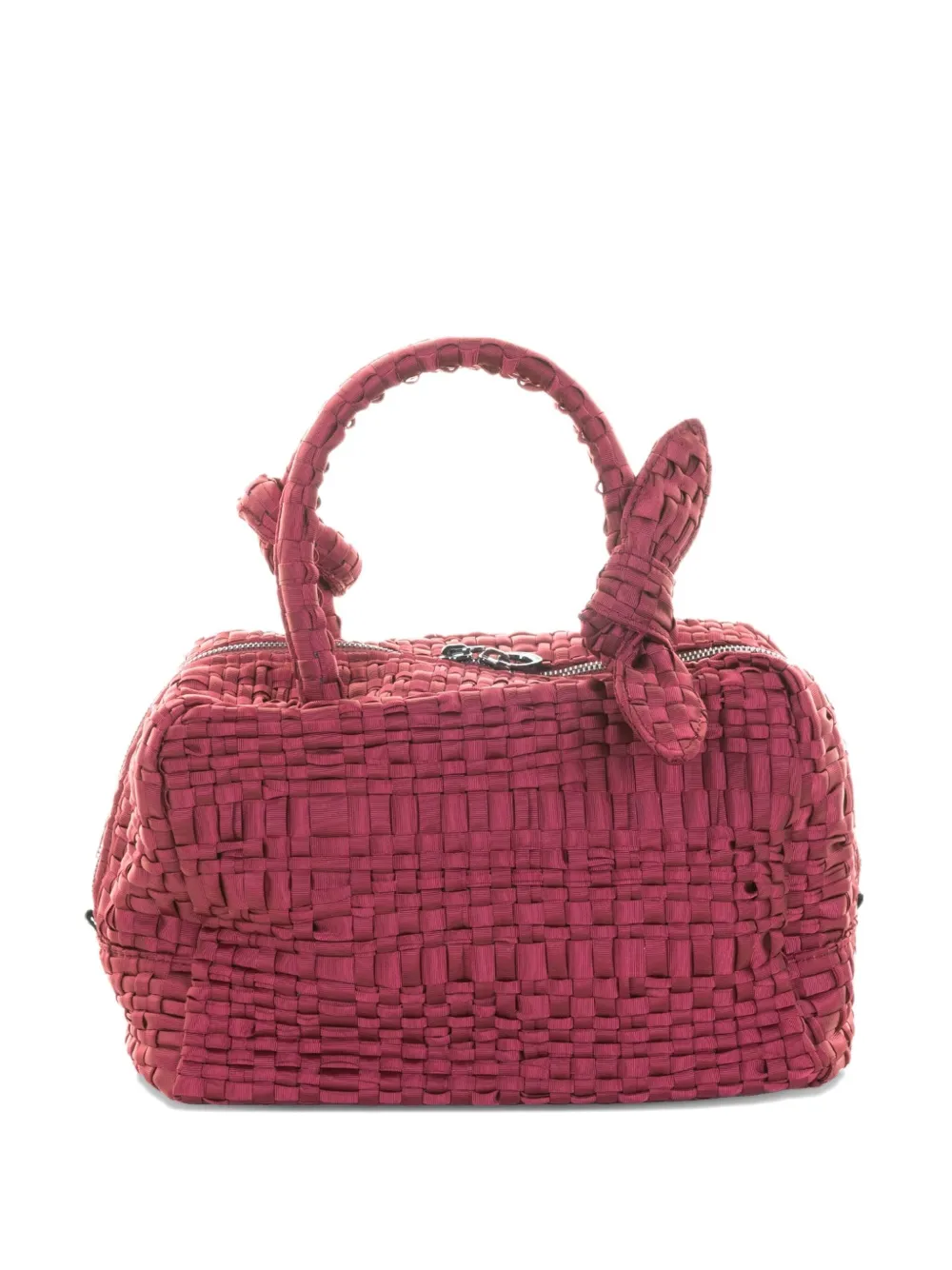 Текстурированная плетеная сумка-тоут с бантом Maria La Rosa, красный
Текстурированная плетеная сумка-тоут с бантом Maria La Rosa, красный