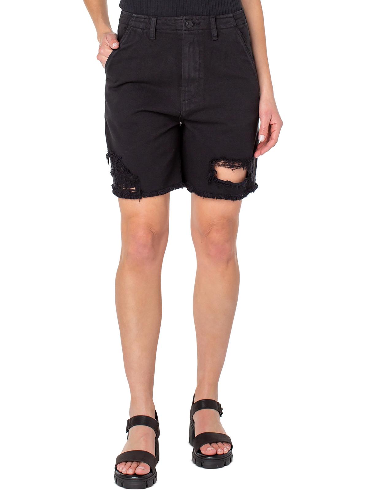 Женские шорты миди с бахромой по низу Earnest Sewn, цвет caviar
Женские шорты миди с бахромой по низу Earnest Sewn, цвет caviar