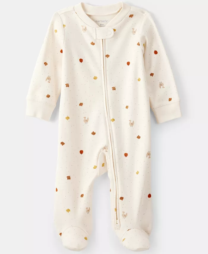 Детский комбинезон для сна и игр с принтом индейки на День благодарения, с длинными рукавами и ножками Carter's, коричневый/бежевый
Детский комбинезон для сна и игр с принтом индейки на День благодарения, с длинными рукавами и ножками Carter's, коричневый/бежевый