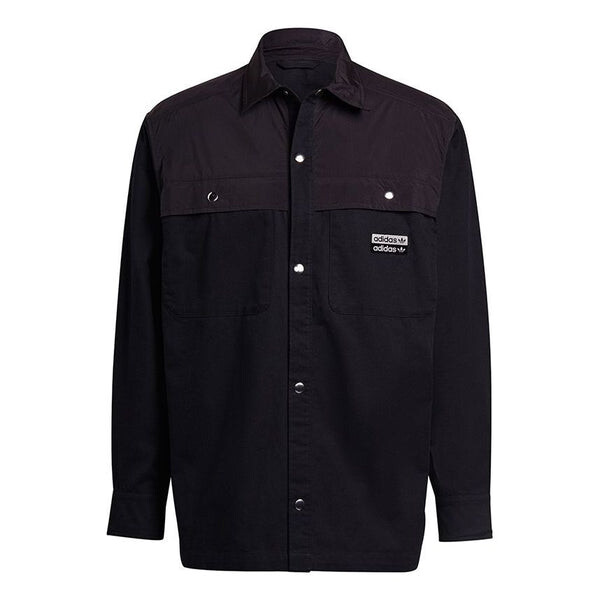 Рубашка originals fashion shirt leisure sports long sleeve men's black Adidas, черный 
Рубашка originals fashion shirt leisure sports long sleeve men's black Adidas, черный