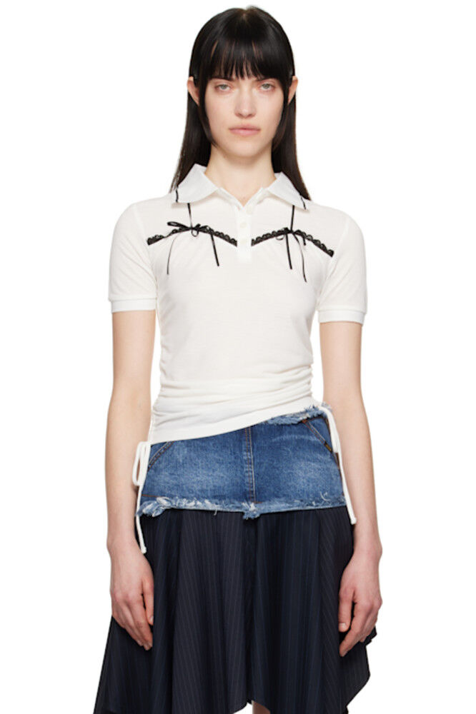 Белое поло из пике с завязками на бретельках Andersson Bell
Белое поло из пике с завязками на бретельках Andersson Bell