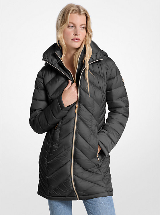 Складное стеганое пуховое пальто из нейлона Michael Kors, черный
Складное стеганое пуховое пальто из нейлона Michael Kors, черный