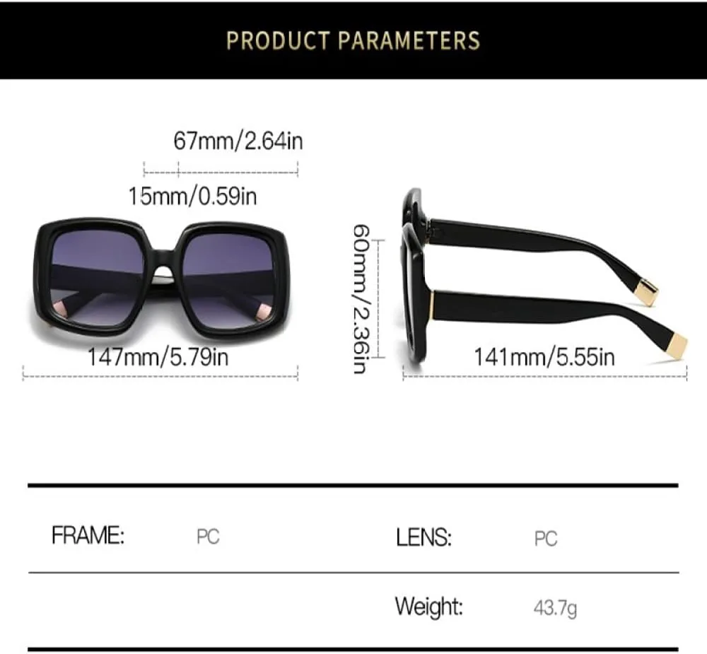 Квадратные солнцезащитные очки для женщин, градиентная оправа, дорожные очки для мужчин и женщин, защита от УФ-излучения UV400, класса люкс generic, Leopard
Квадратные солнцезащитные очки для женщин, градиентная оправа, дорожные очки для мужчин и женщин, защита от УФ-излучения UV400, класса люкс generic, Leopard