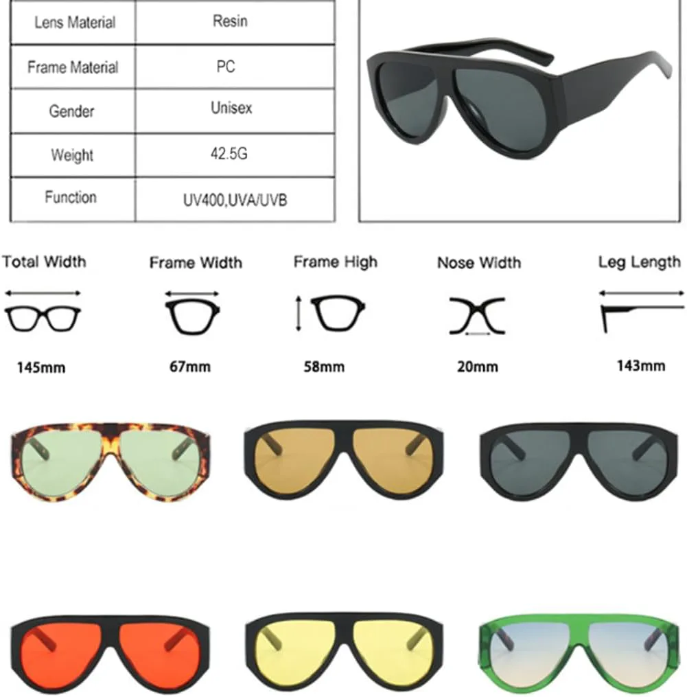 Популярные модные женские солнцезащитные очки конфетных цветов, ретро-очки с широкими дужками, мужские модные очки в стиле панк с градиентом UATXTAU, Black Yellow
Популярные модные женские солнцезащитные очки конфетных цветов, ретро-очки с широкими дужками, мужские модные очки в стиле панк с градиентом UATXTAU, Black Yellow