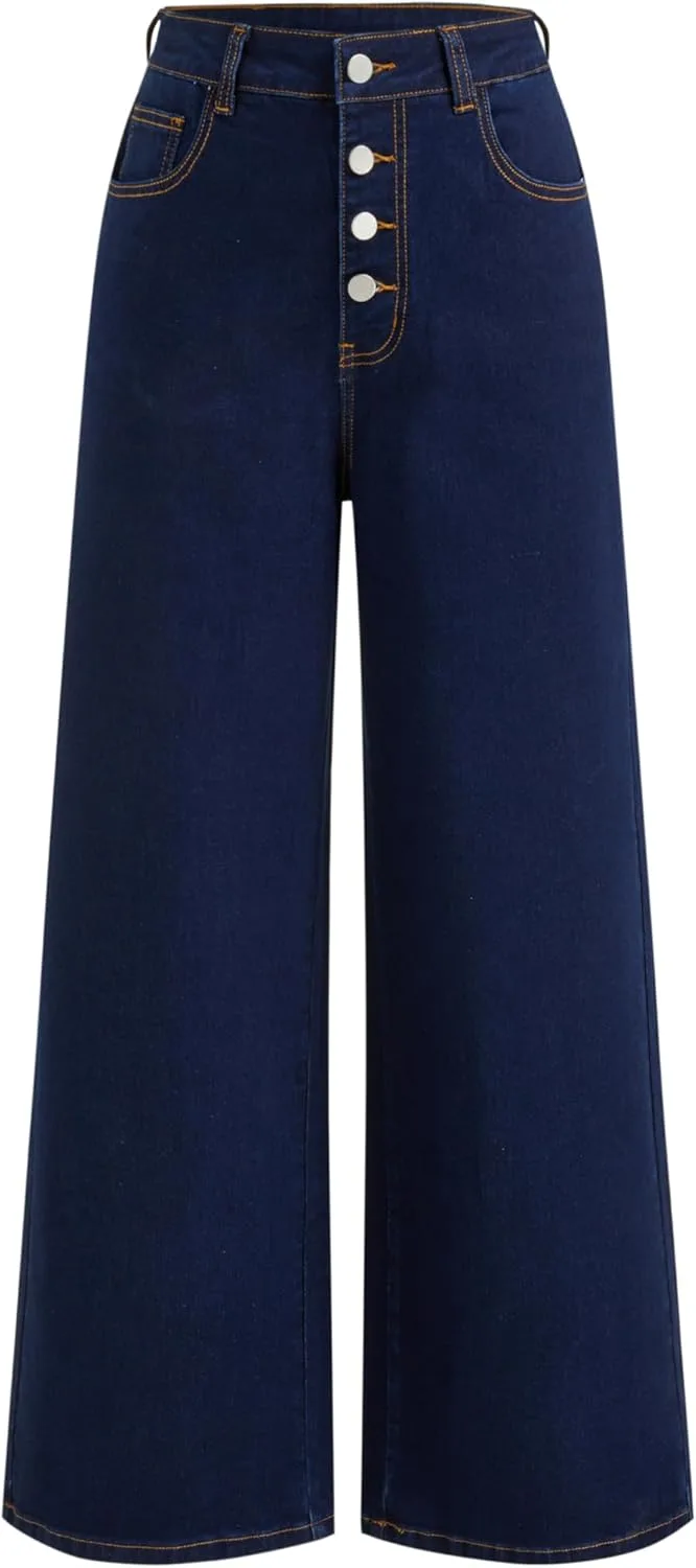 Женские джинсы CIDER с широкими прямыми штанинами на пуговицах и высокой посадкой
Женские джинсы CIDER с широкими прямыми штанинами на пуговицах и высокой посадкой