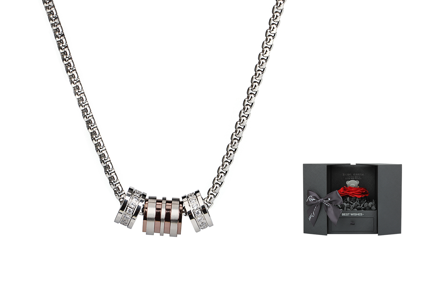 Mustkoo Ожерелье из нержавеющей стали, унисекс, черные
Mustkoo Ожерелье из нержавеющей стали, унисекс, черные